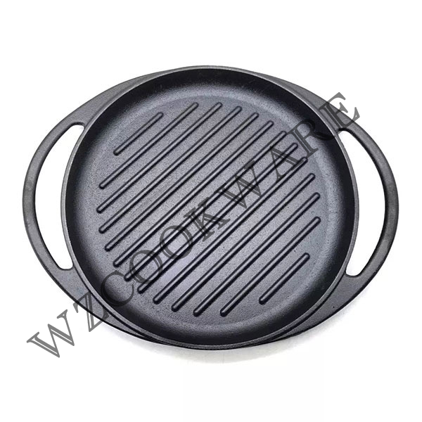 Enameled Round Grill Cast Iron Griddle Pan